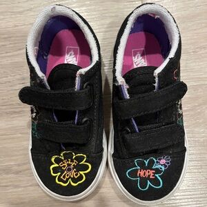 Vans Kids Black Sneakers Size Toddler 8